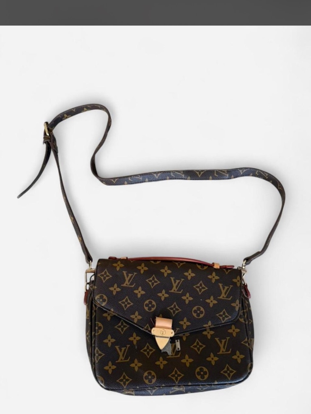 Louis Vuitton Monogram Canvas Crossbody Bag in Dark Brown with Gold Hardware - Picture 3 of 9